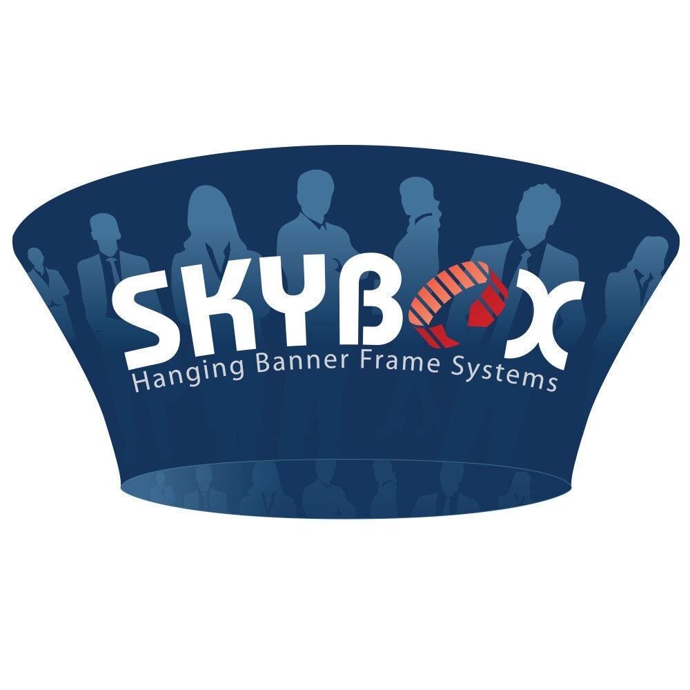 10x3.5 ft. Hanging Banner Tapered Circle — Double Sided Graphic Only